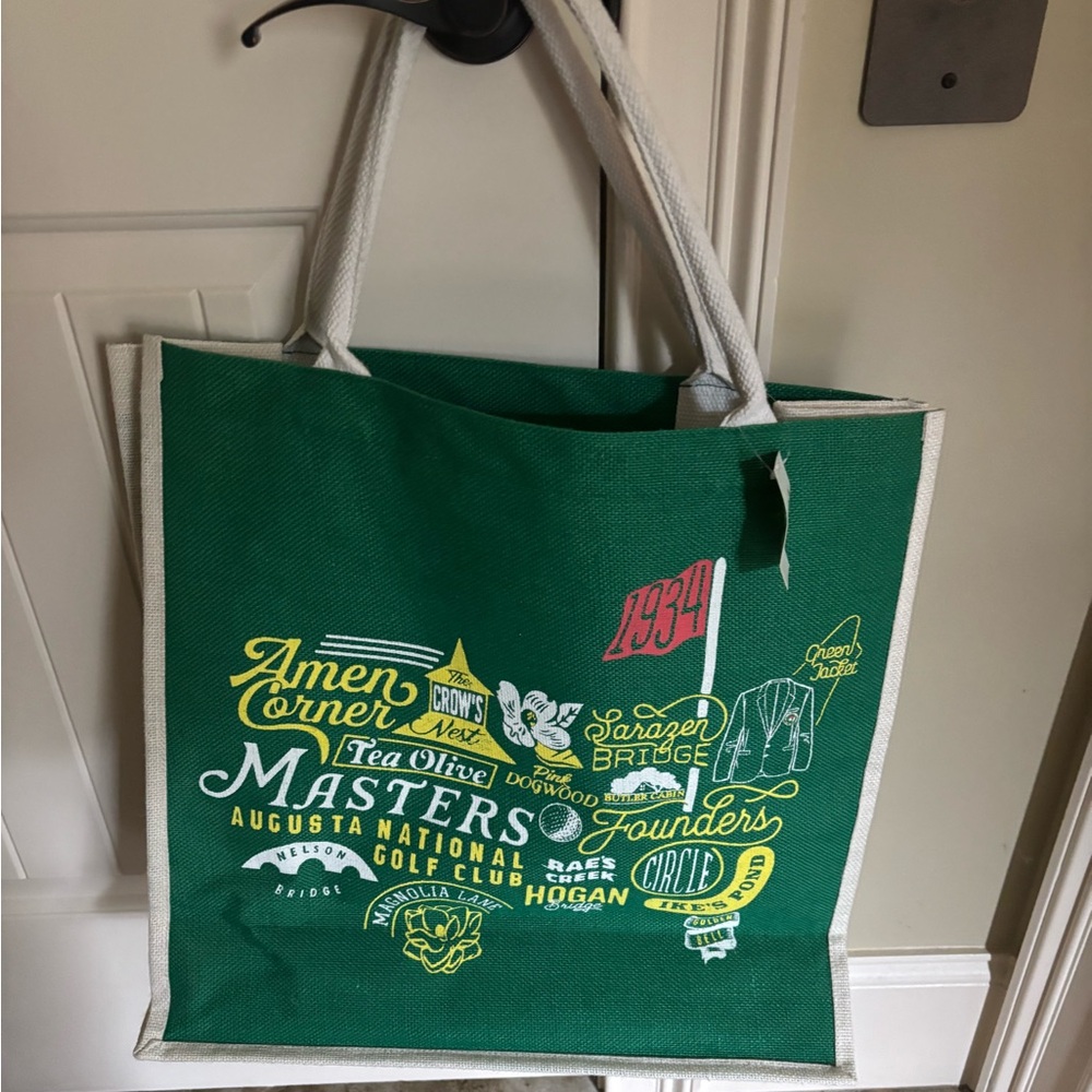 Masters green jute tote